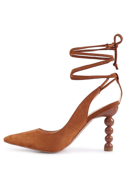 SPICED Cut Out Heel Lace Up Sandals