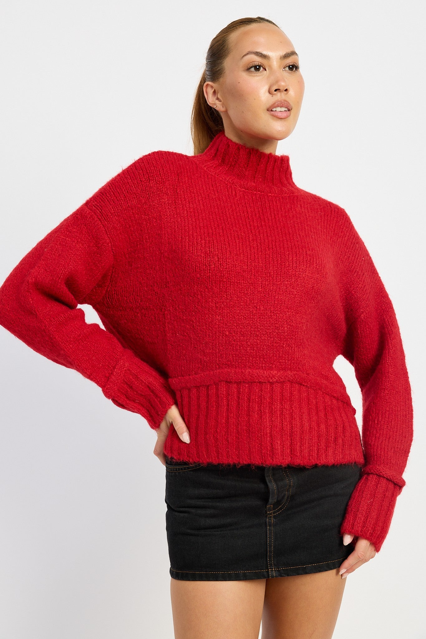 Turtleneck Boxy Sweater