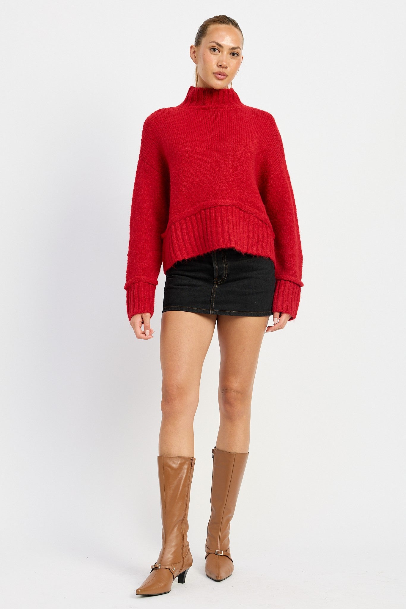 Turtleneck Boxy Sweater