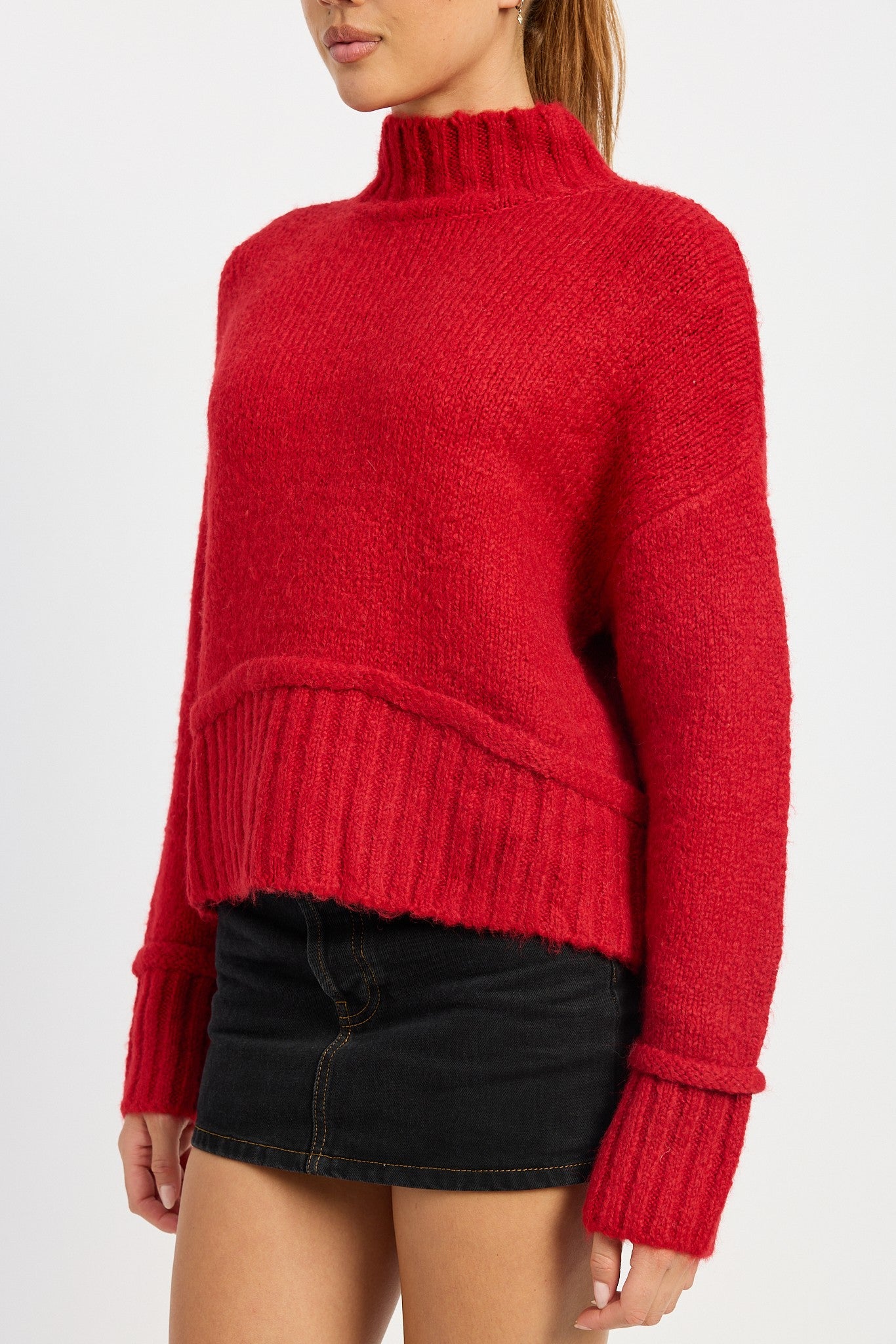 Turtleneck Boxy Sweater