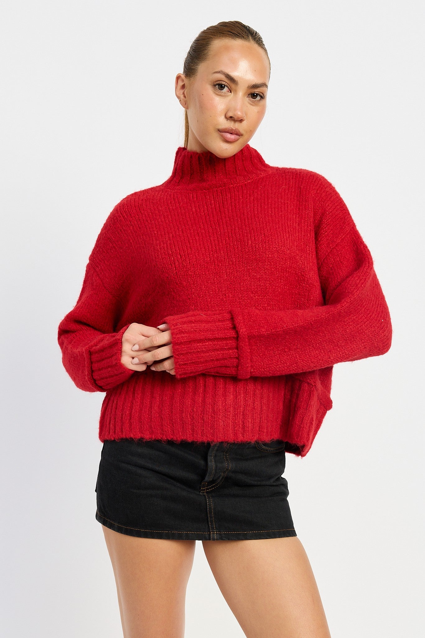 Turtleneck Boxy Sweater