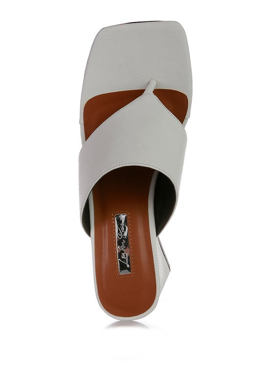 MUSE ME Block Heel Thong Sandal