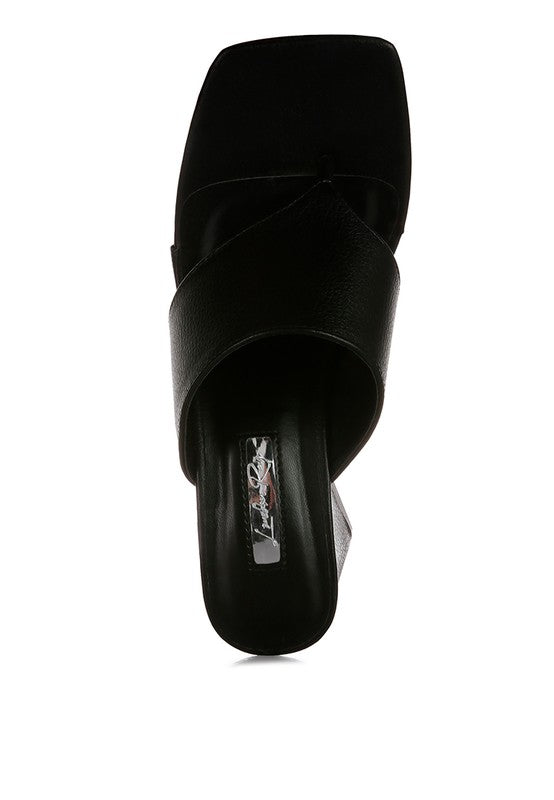 MUSE ME Block Heel Thong Sandal