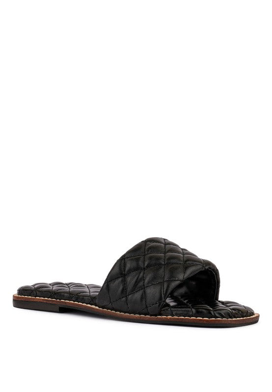 ODALTA Handcrafted Leather Quilted Flats