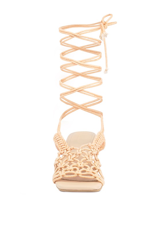 BEROE Braided Lace Up Sandal