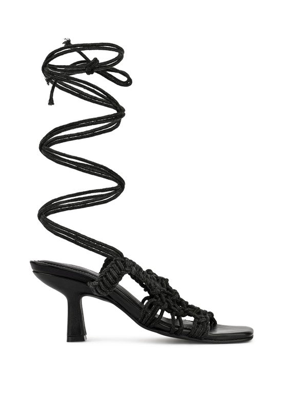 BEROE Braided Lace Up Sandal