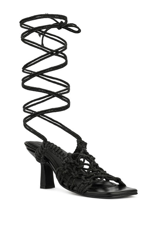 BEROE Braided Lace Up Sandal