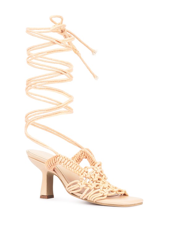 BEROE Braided Lace Up Sandal