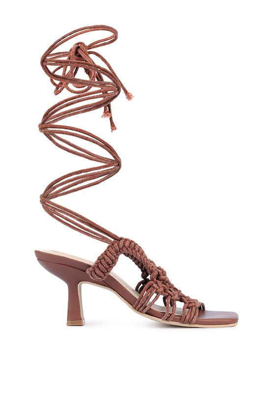 BEROE Braided Lace Up Sandal