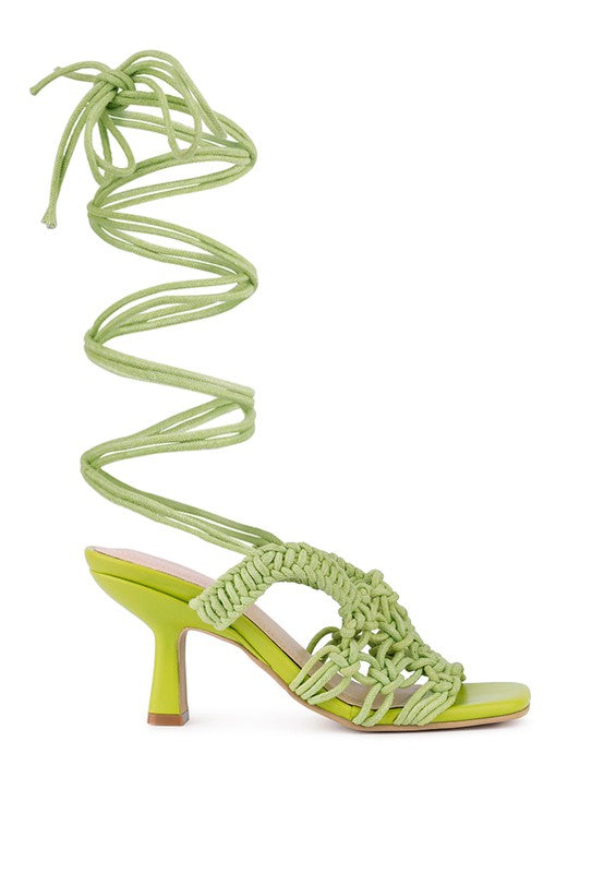 BEROE Braided Lace Up Sandal