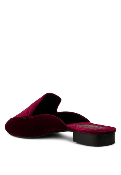 BATISTE Handcrafted Velvet Mules