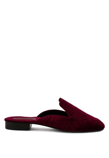 BATISTE Handcrafted Velvet Mules