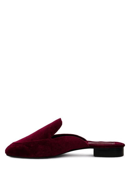 BATISTE Handcrafted Velvet Mules