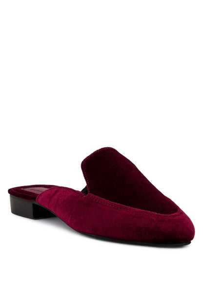 BATISTE Handcrafted Velvet Mules