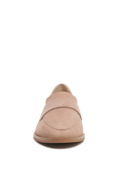 ZOFIA Genuine Suede Penny Loafers