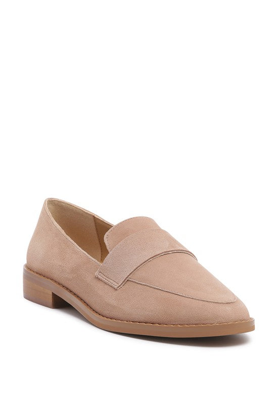 ZOFIA Genuine Suede Penny Loafers