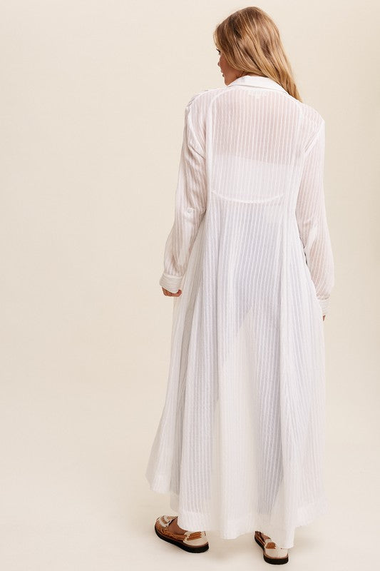 Listicle Long Button-Down Maxi Shirt Dress