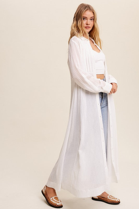 Listicle Long Button-Down Maxi Shirt Dress