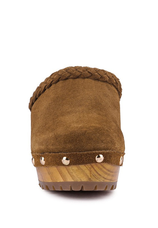 INCA Fine Suede Leather Clogs