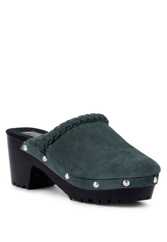 INCA Fine Suede Leather Clogs