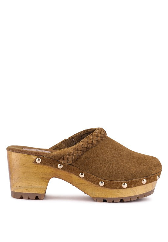 INCA Fine Suede Leather Clogs