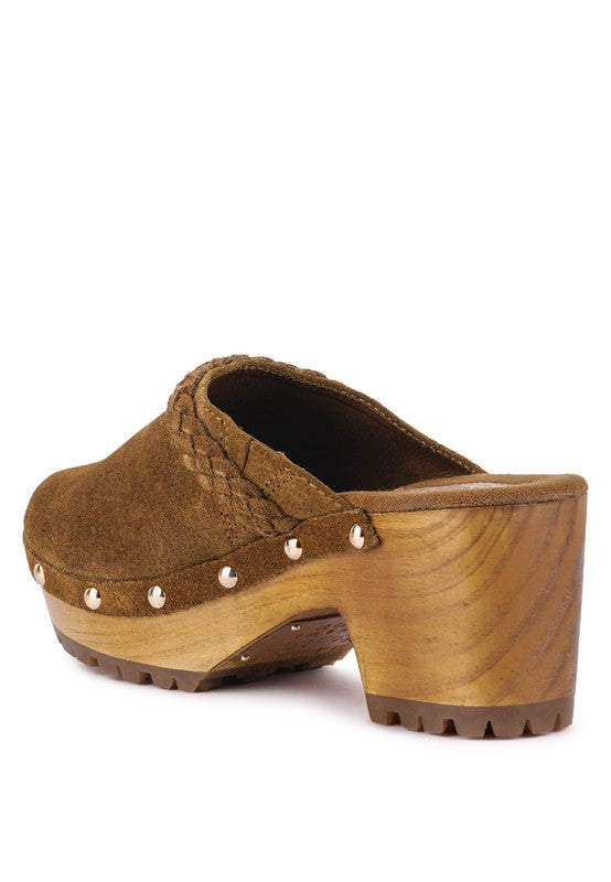 INCA Fine Suede Leather Clogs