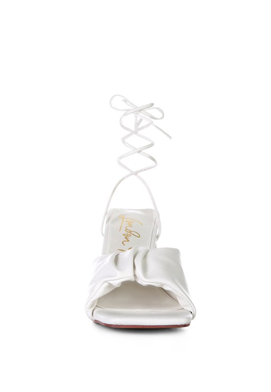 PRIMAVERA Triangular Heel Lace Up Sandal