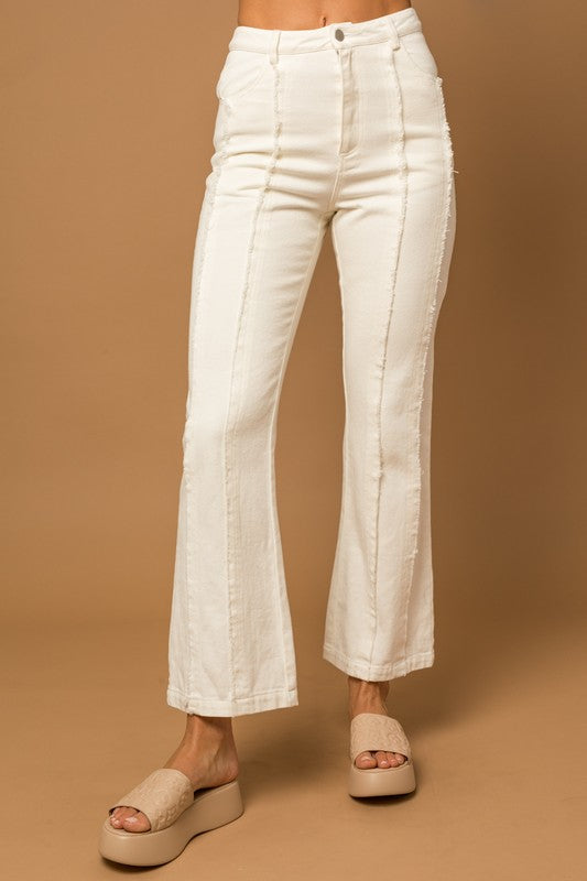 Gilli Frayed Hem Flare Pants