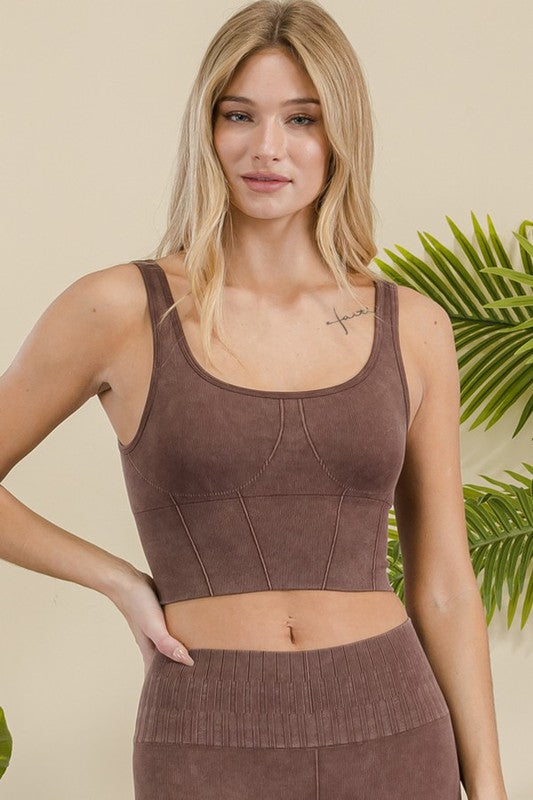 Yelete - Ultra-Comfort Ribbed Sports Bra