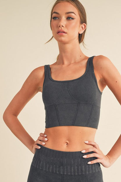 Yelete - Ultra-Comfort Ribbed Sports Bra