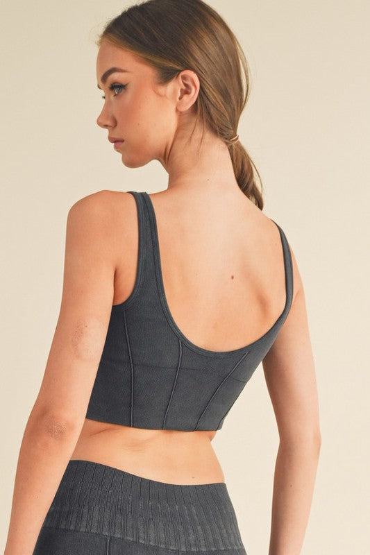 Yelete - Ultra-Comfort Ribbed Sports Bra