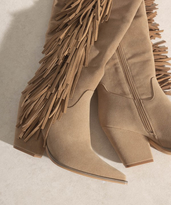 KKE Originals - OUT WEST - Knee-High Fringe Boot