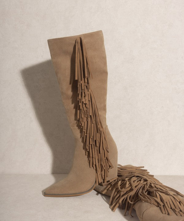 KKE Originals - OUT WEST - Knee-High Fringe Boot