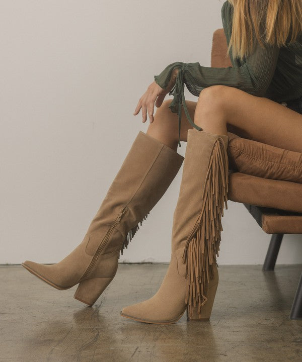 KKE Originals - OUT WEST - Knee-High Fringe Boot