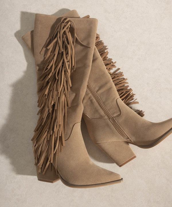 KKE Originals - OUT WEST - Knee-High Fringe Boot