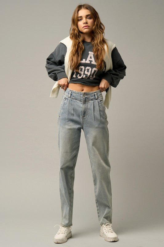 High Waist Balloon Jeans