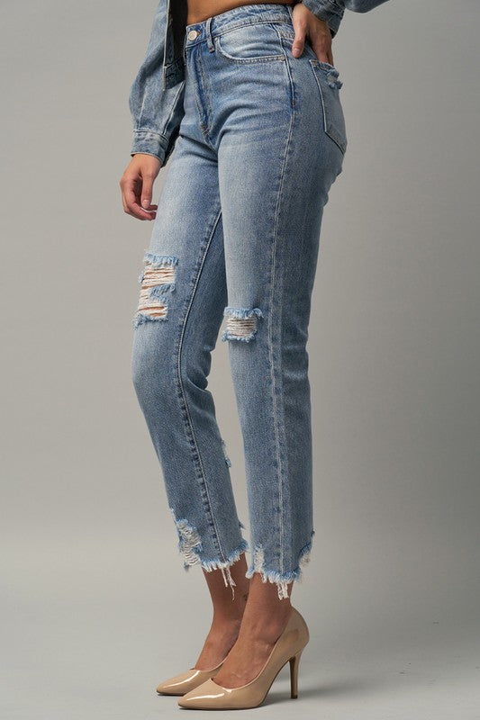 High Rise Premium Straight Jeans