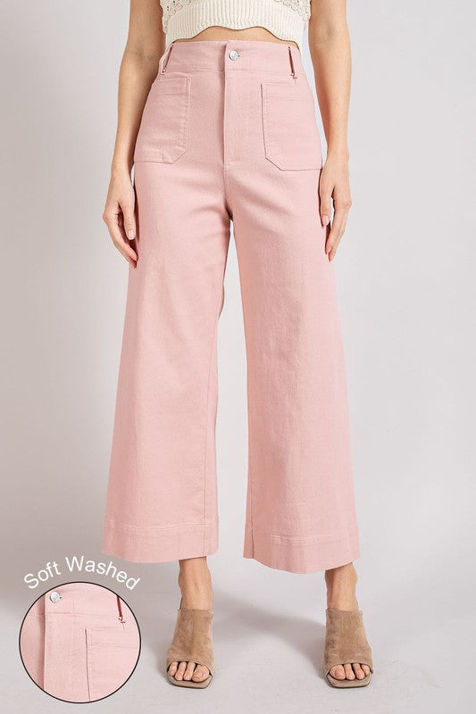 eesome Soft Washed Wide Leg Pants