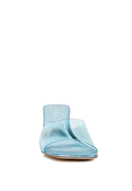 EUGNIE Clear Strap Block Heeled Sandal