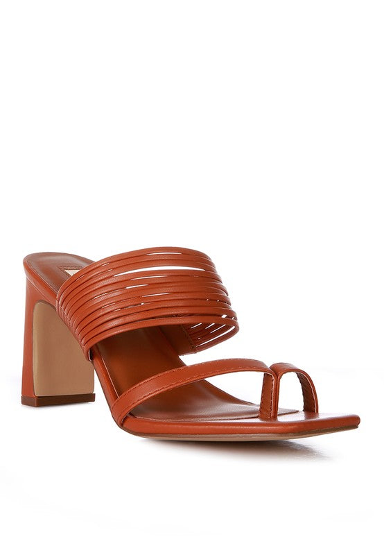 FOLLOW ME Mid-Block Heel Sandals