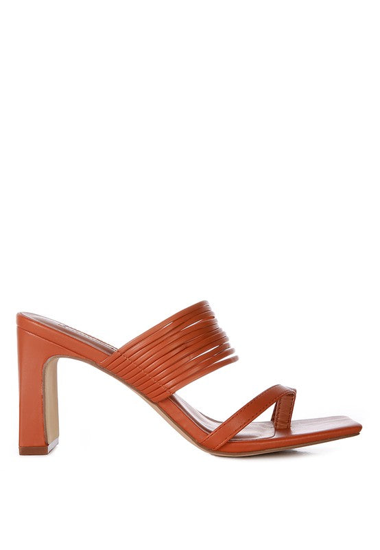 FOLLOW ME Mid-Block Heel Sandals