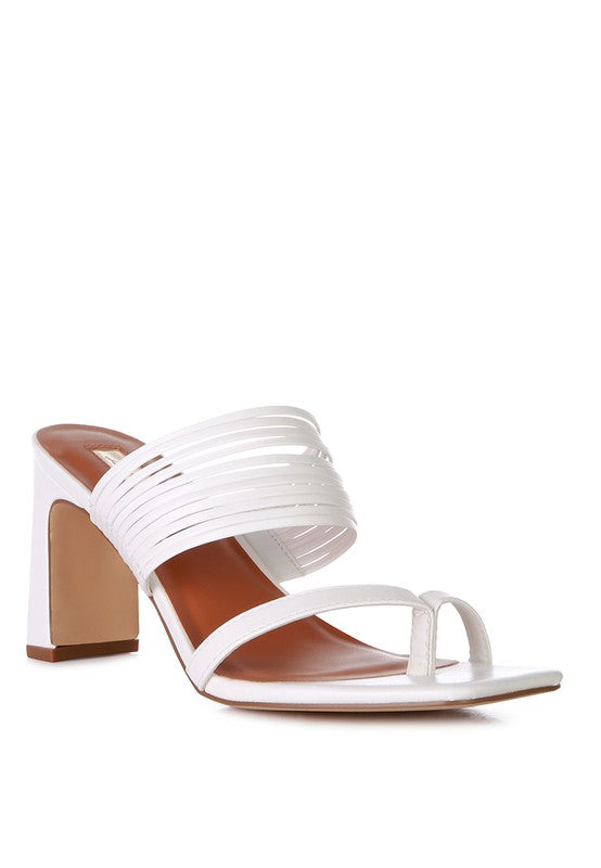 FOLLOW ME Mid-Block Heel Sandals