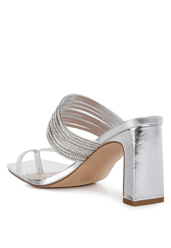 FOLLOW ME Mid-Block Heel Sandals