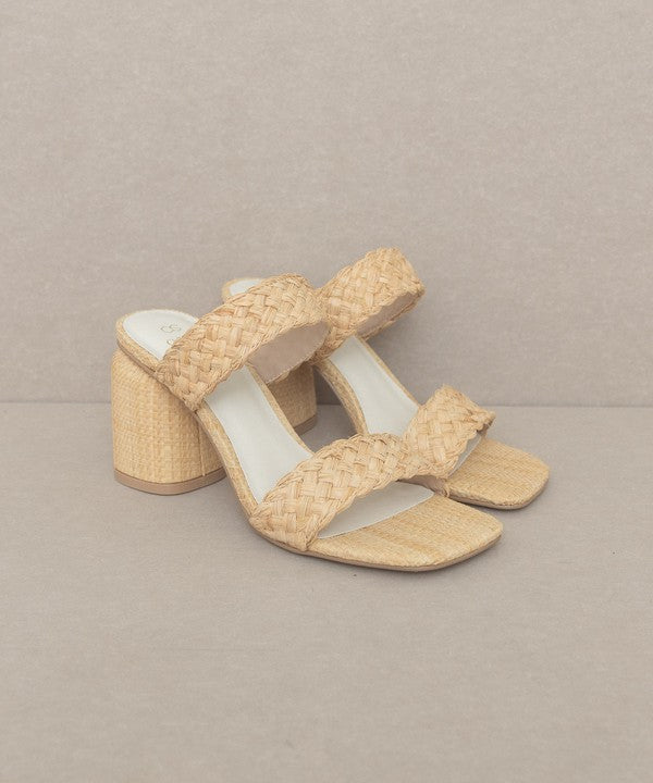 KKE Originals KAYLA Raffia Sandal Heels