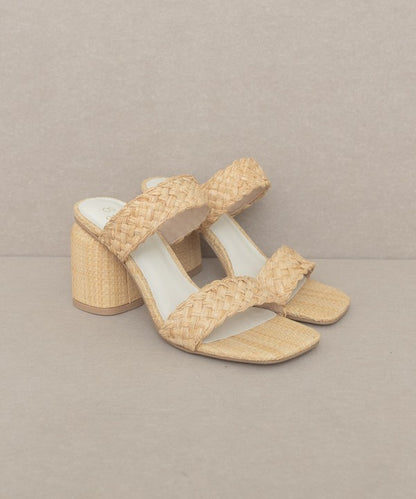 KAYLA Braided Raffia Sandals