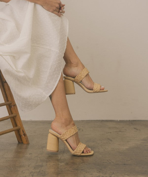 KKE Originals KAYLA Raffia Sandal Heels