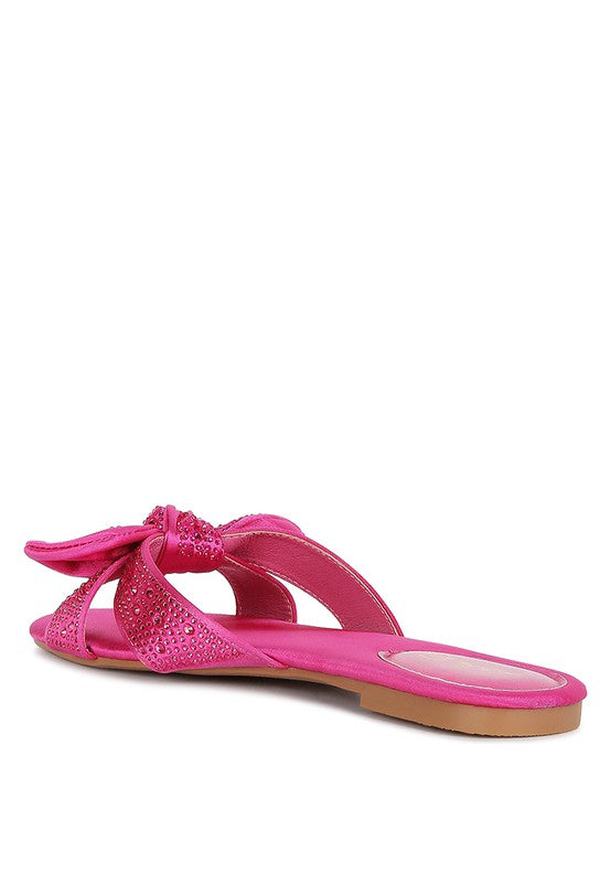 FLEURETTE Diamante Bow Sandals