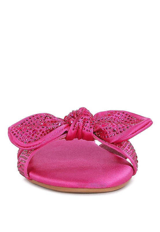 FLEURETTE Diamante Bow Sandals