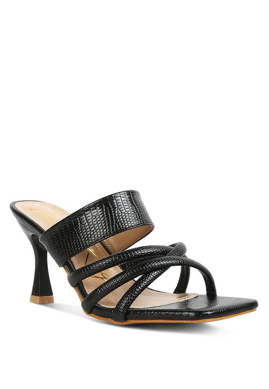 CHIRI Criss Cross Spool Heel Sandals