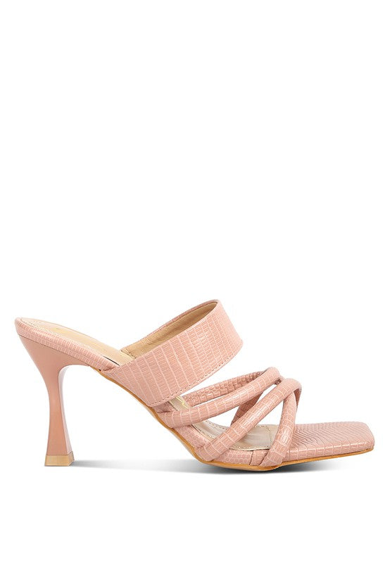 CHIRI Criss Cross Spool Heel Sandals